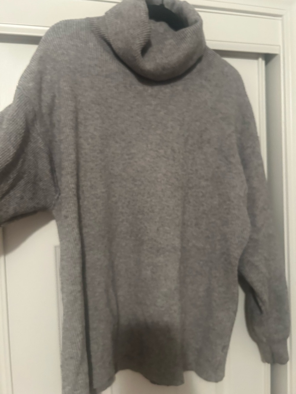 Free People Gray Cowl Neck Sweater